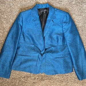 Kasper Petite Teal Textured Suit Separate Jacket 12P